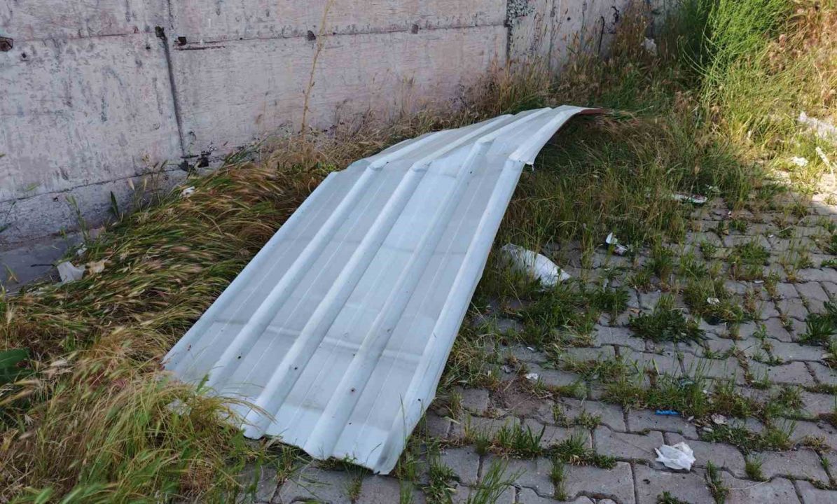 Bitlis'in Ahlat ilçesinde şiddetli rüzgar çatıları uçurdu