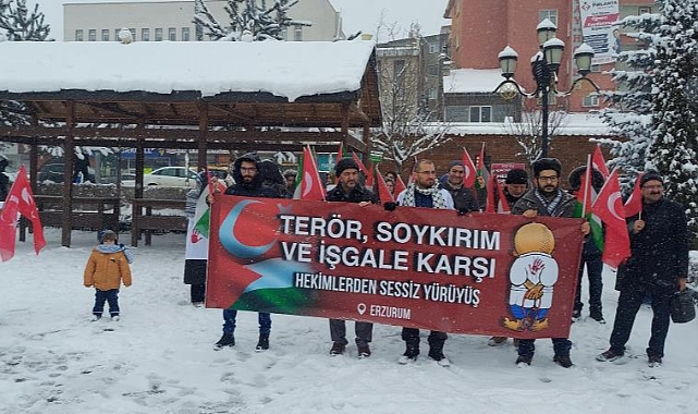 Beyaz yakalılar Gazze için "Sessiz" yürüyüşte