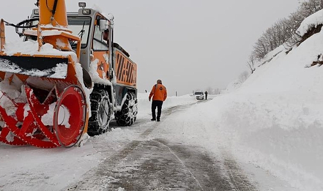 Kar nedeniyle kapanan Hasköy-Mutki yolu ulaşıma açıldı