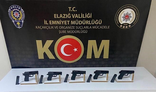 Silah ticareti operasyonu 5 adet ruhsatsız tabanca ele geçirildi