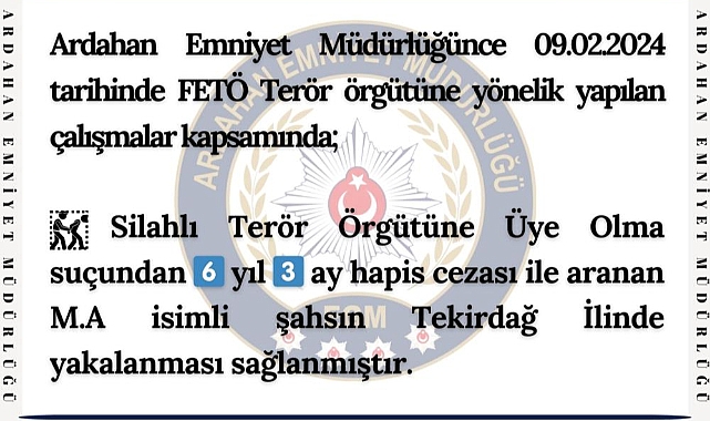 Firari hükümlü FETÖ üyesinin sonu cezaevi oldu