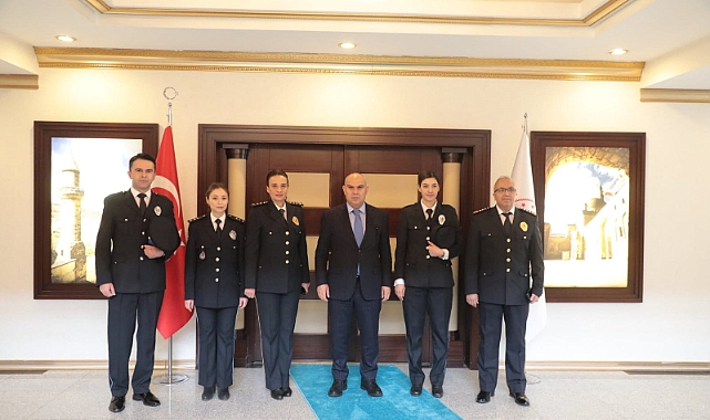 Ağrı Valisi Koç, Polis Haftası kutlamaları kapsamında Emniyet Müdürü İpar ve ekibini kabul etti