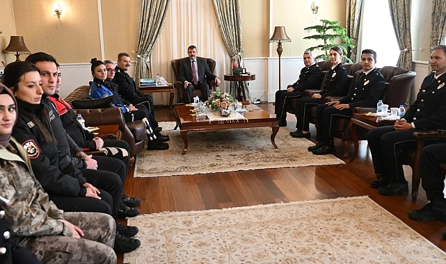 Erzurum Valisi Mustafa Çiftçi, Emniyet müdürü Kırdar'ı kabul etti