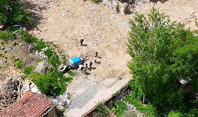 Mlatya'da çalınan iş makinesi dron ile bulundu