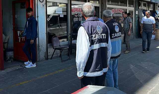 Ağrı’da zabıta kaldırım işgaline izin vermiyor
