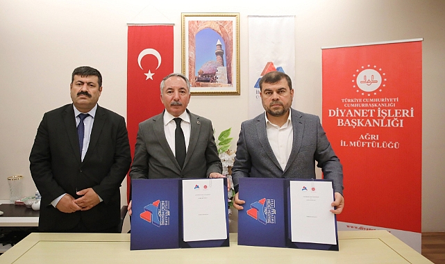 AİÇÜ ile Ağrı İl Müftülüğü arasında ortak çalışmaları teşvik etmek amacıyla iş birliği protokolü imzalandı