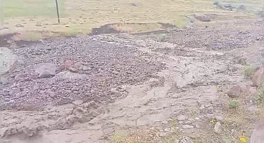 Sağanak yağış ve dolu sele neden oldu