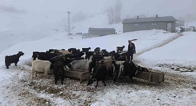 Besiciler karla mücadeleye devam ediyor