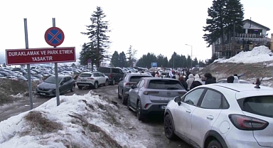 Uludağ’da sömestr öncesi otopark kaosu