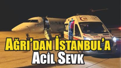 Ağrı’dan İstanbul’a Uçak Ambulansla Acil Sevk