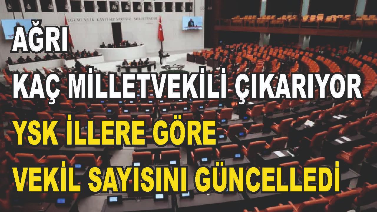 YSK İllerin Çıkaracağı Milletvekili Sayısını Güncelledi