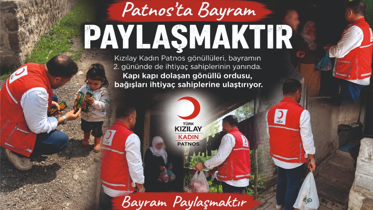 Kızılay Kadın Patnos’tan Bayramın İkinci Gününde 100 Aileye Kurban Payı