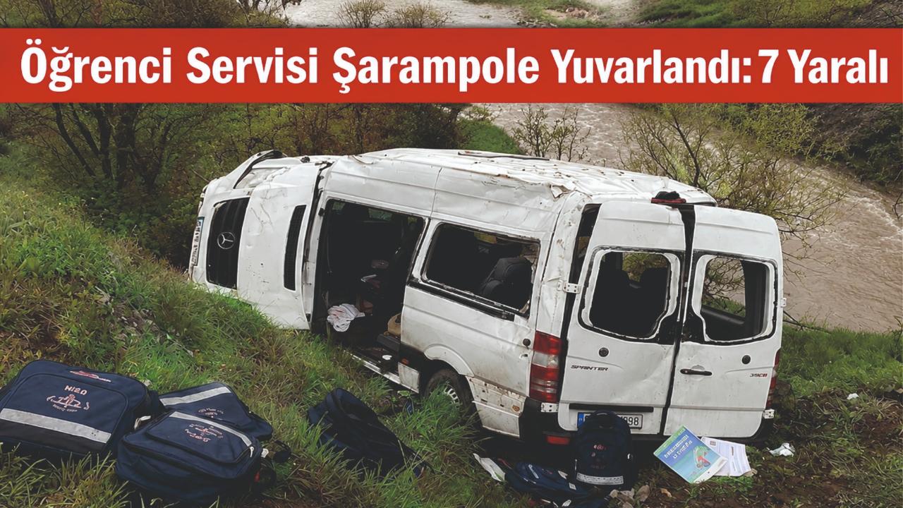 Öğrenci Servisi Şarampole Yuvarlandı: 7 Yaralı