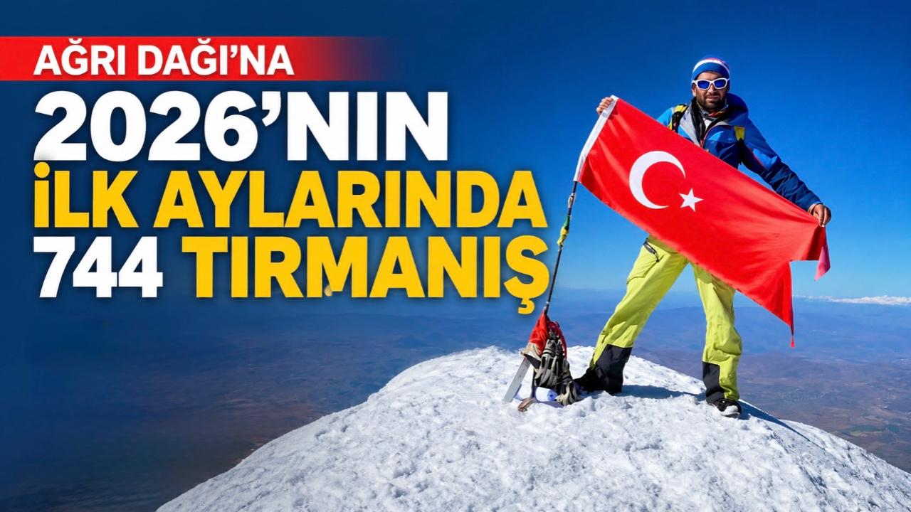 Ağrı Dağı’na 2026’nın ilk aylarında 744 tırmanış