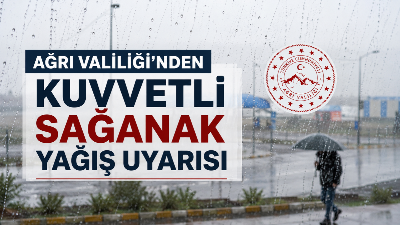 Ağrı Valiliği'nden Kuvvetli Sağanak Yağış Uyarısı