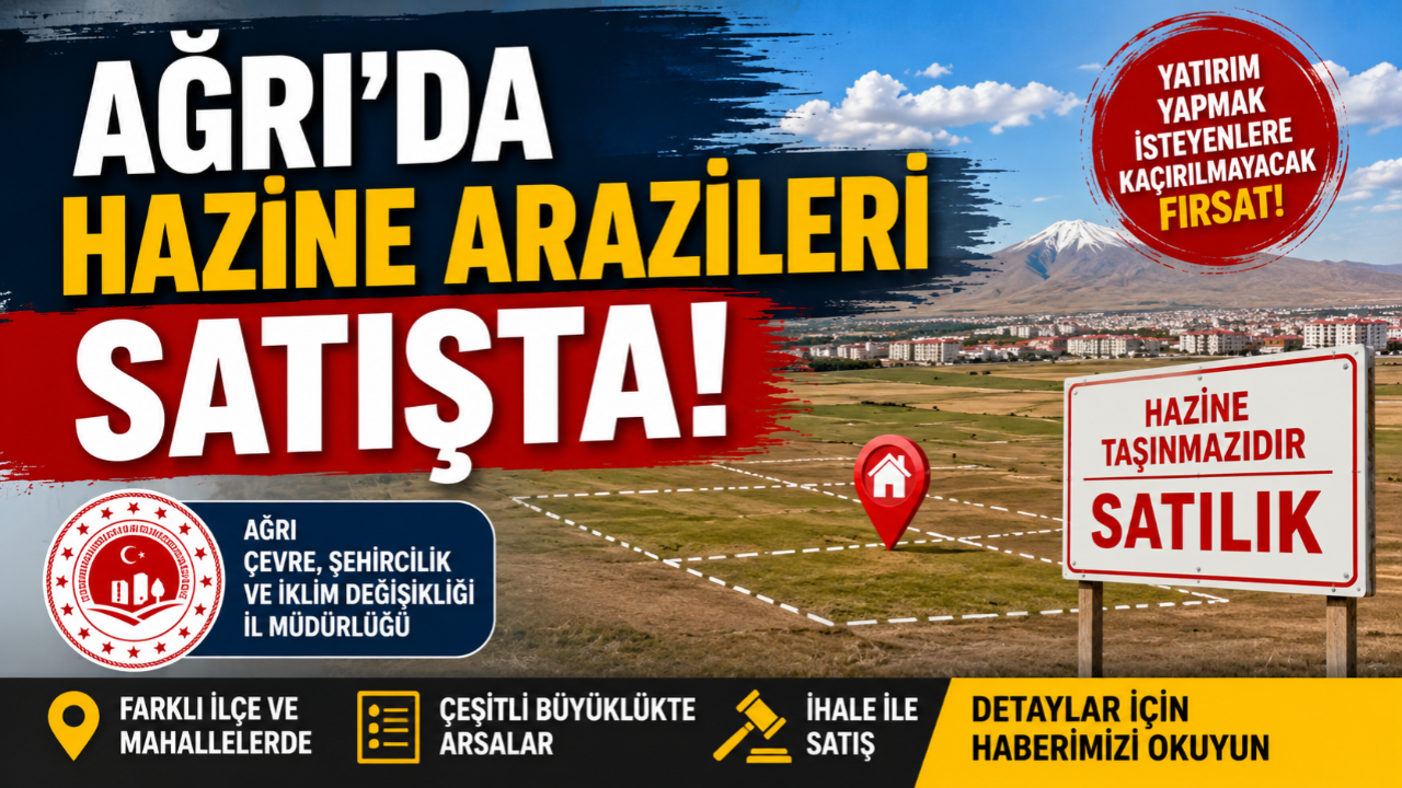 Ağrı'da hazine arazileri satışta