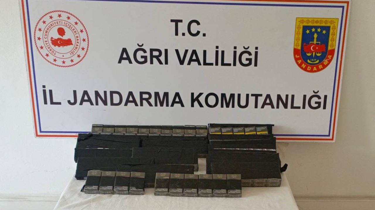 Diyadin’de tır dorsesinde kaçak sigara ele geçirildi