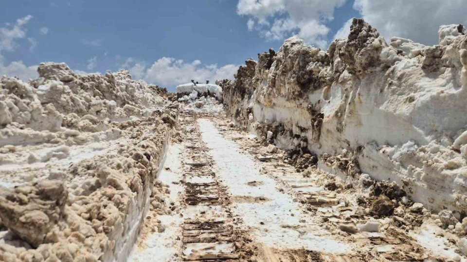 Muş’ta haziran ayında karla mücadele sürüyor