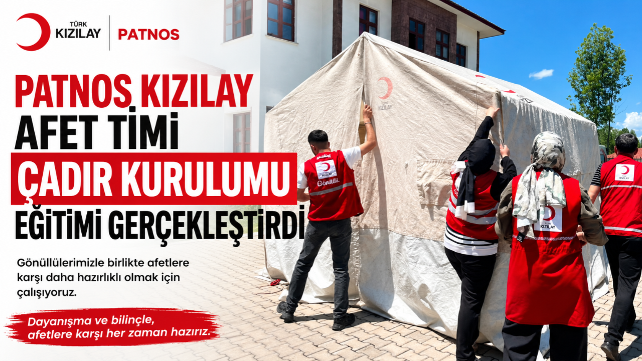 Patnos Kızılay Afet Timi Çadır Kurulumu Eğitimi Gerçekleştirdi