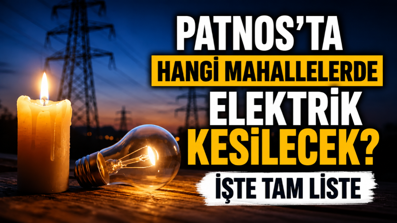 Patnos'ta 09.00–17.00 Saatleri Arasında Elektrik Yok