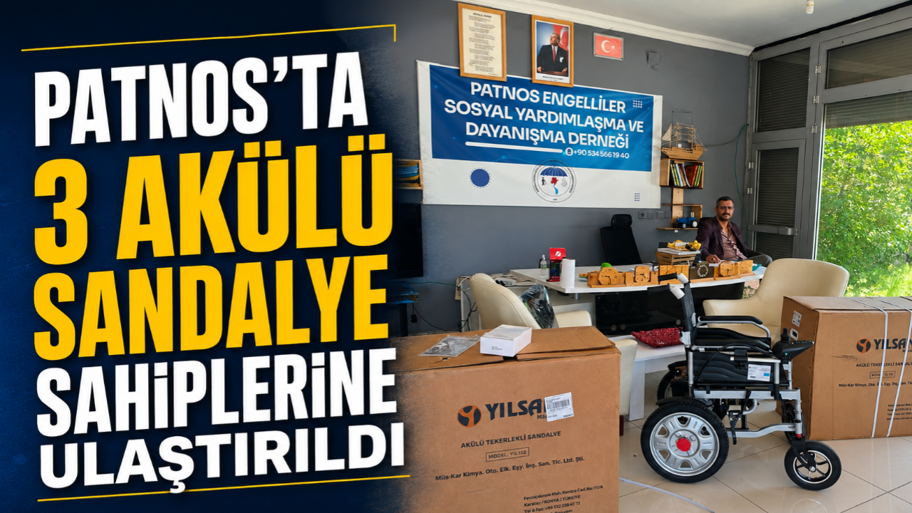 Patnos'ta 3 Engelli Vatandaşa Akülü Araba Teslim Edildi