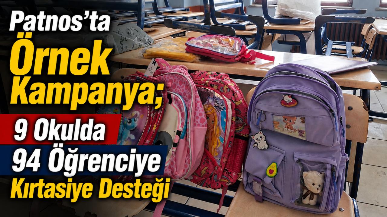 Patnos'ta Askıda Kırtasiye Kampanyası