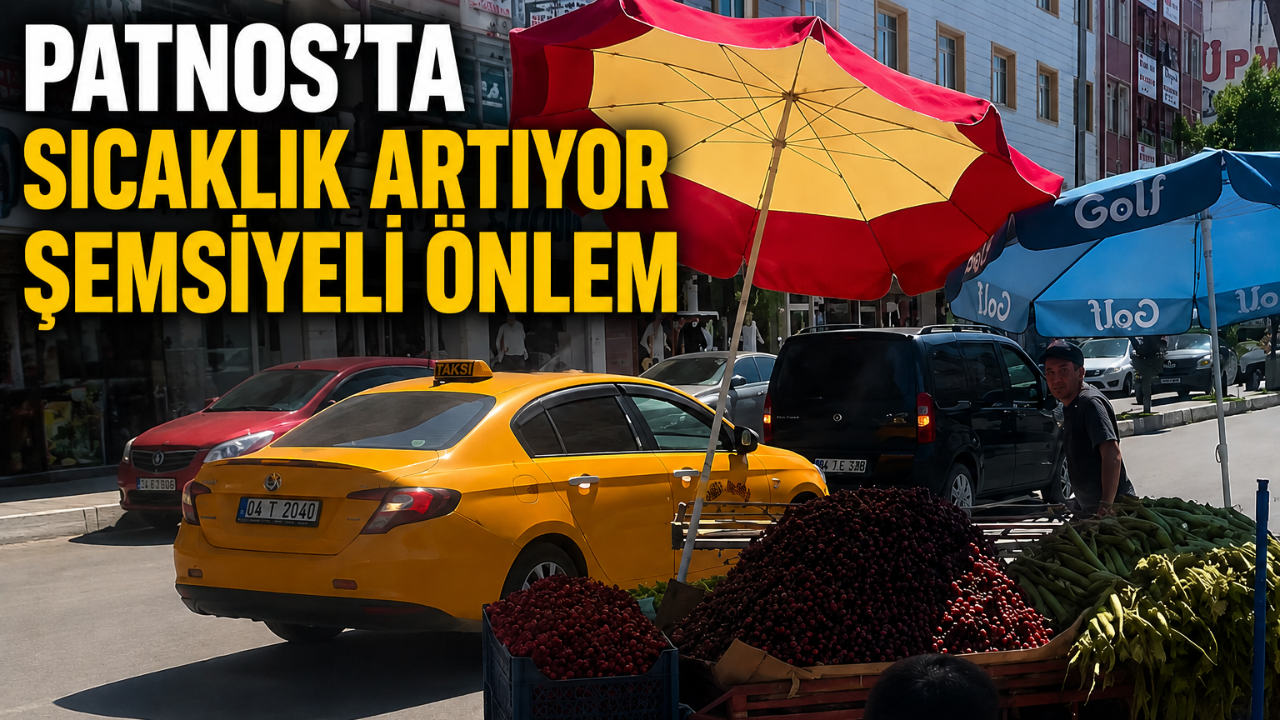 Patnos'ta Sıcak Havalara Karşı Şemsiyeli Önlem