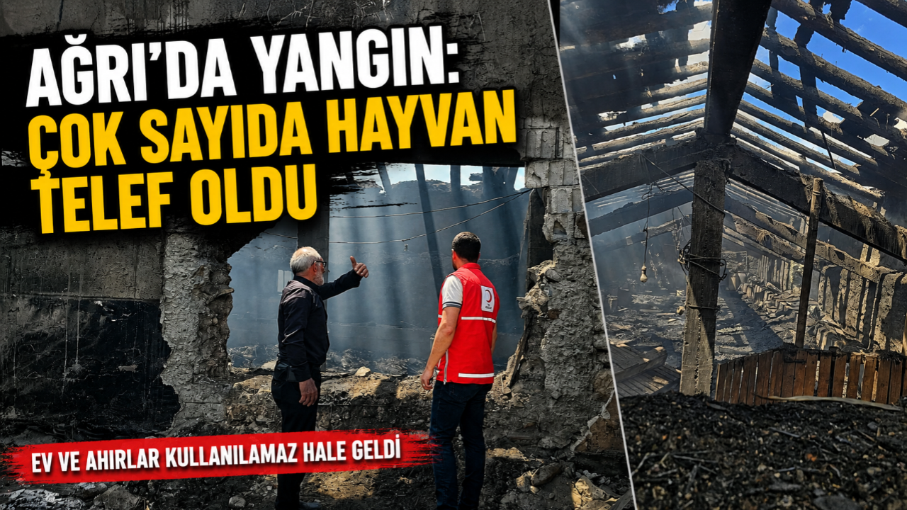 Türk Kızılayı Ağrı Şubesi Yangın Mağdurlarını Ziyaret Etti