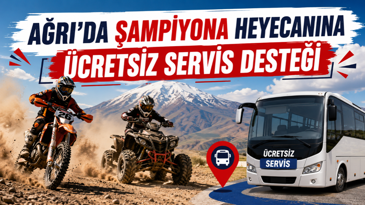 Ağrı’da şampiyona heyecanına ücretsiz servis desteği