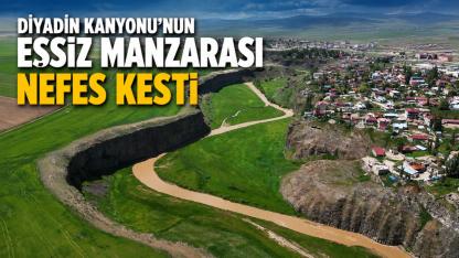 Diyadin Kanyonu’nun eşsiz manzarası nefes kesti (Videolu Haber)