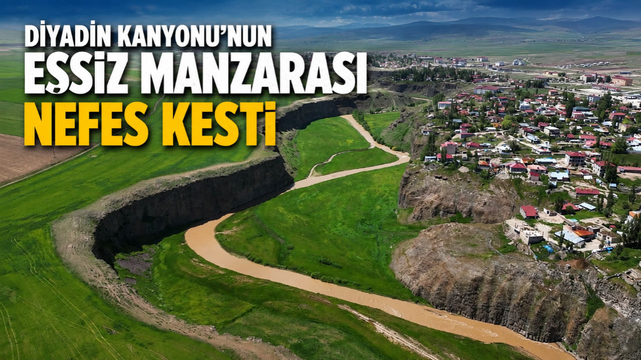 Diyadin Kanyonu’nun eşsiz manzarası nefes kesti (Videolu Haber)