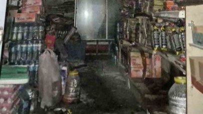 Erciş'te iş yeri yangını