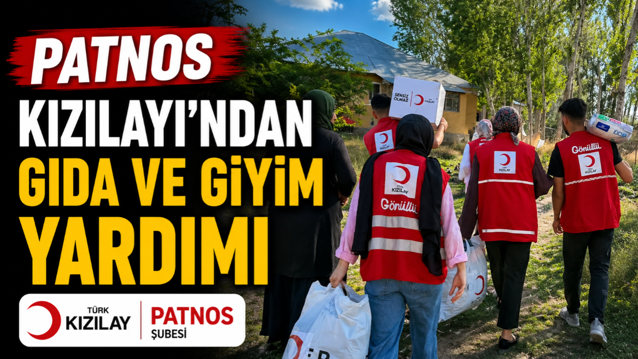 Patnos Kızılayı'ndan Gıda ve Giyim Yardımı