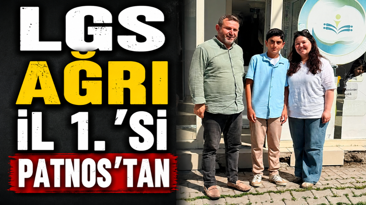 Patnoslu Muhammed Yusuf Işık LGS'de Ağrı İl Birincisi Oldu