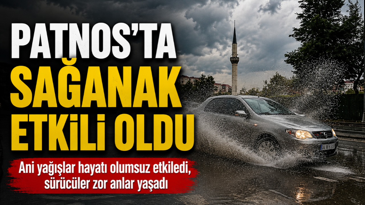 Patnos'ta Sağanak Etkili Oldu