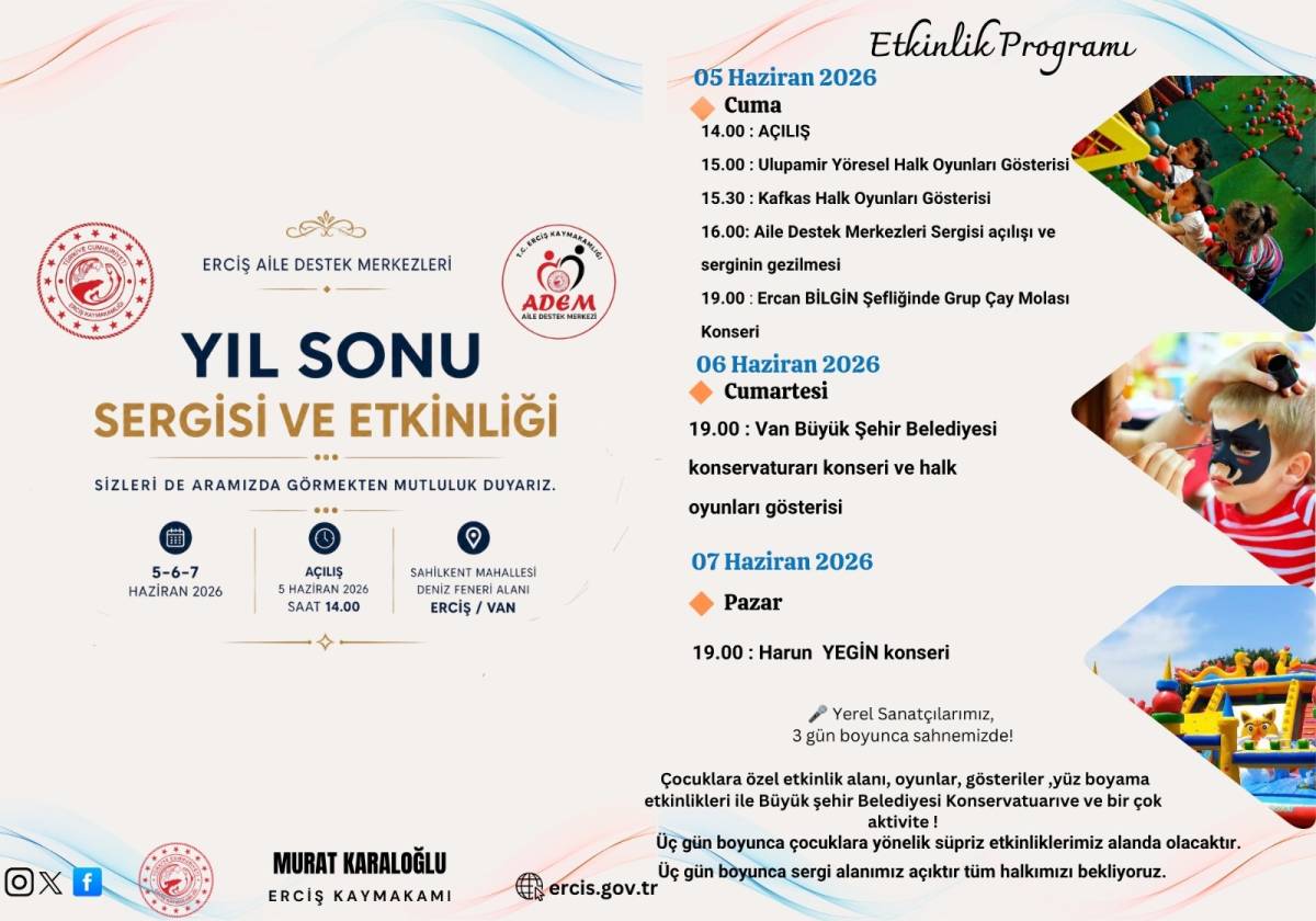 Erciş’te Yıl Sonu Sergisi ve Etkinlikleri Başlıyor