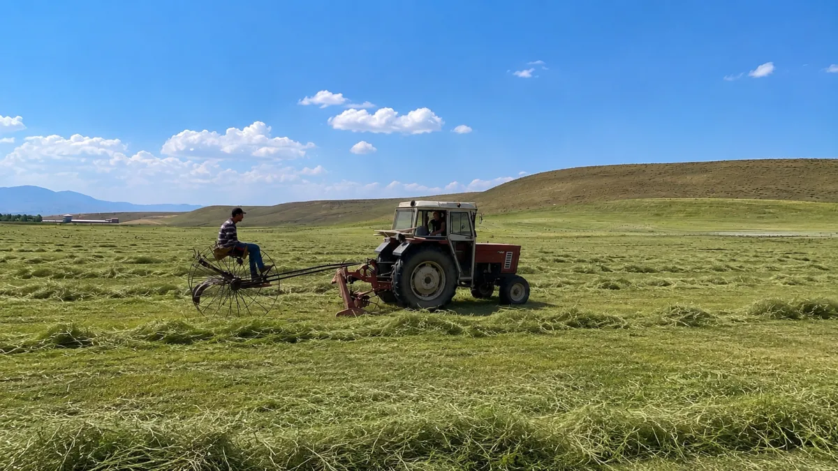 Ağrı’da Temmuz sıcağına rağmen ot biçme mesaisi başladı